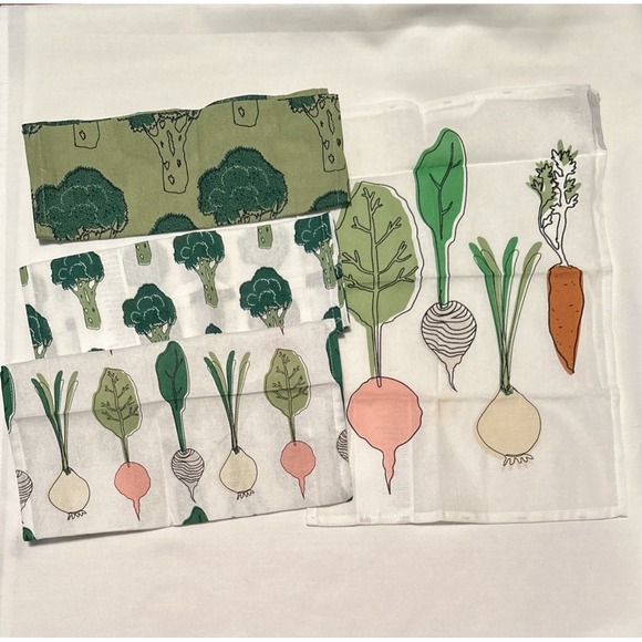IKEA Other - 4 Pack IKEA Sweden Torvfly Veggies 12x16" Towels Small Hand Towel Set W/loop